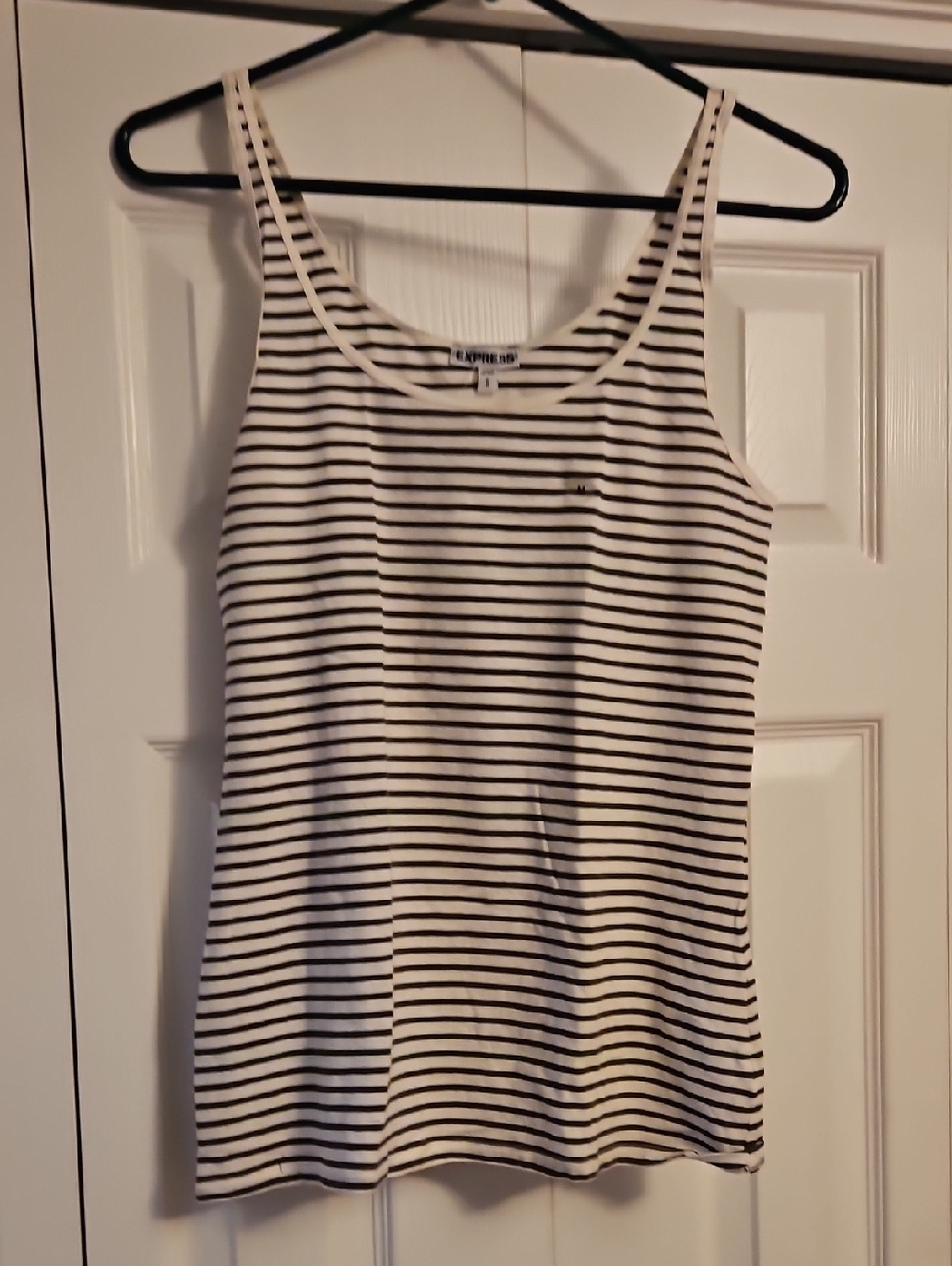 Express Green and White Striped Tank